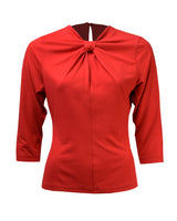 1950s Bow Jersey Top - Red