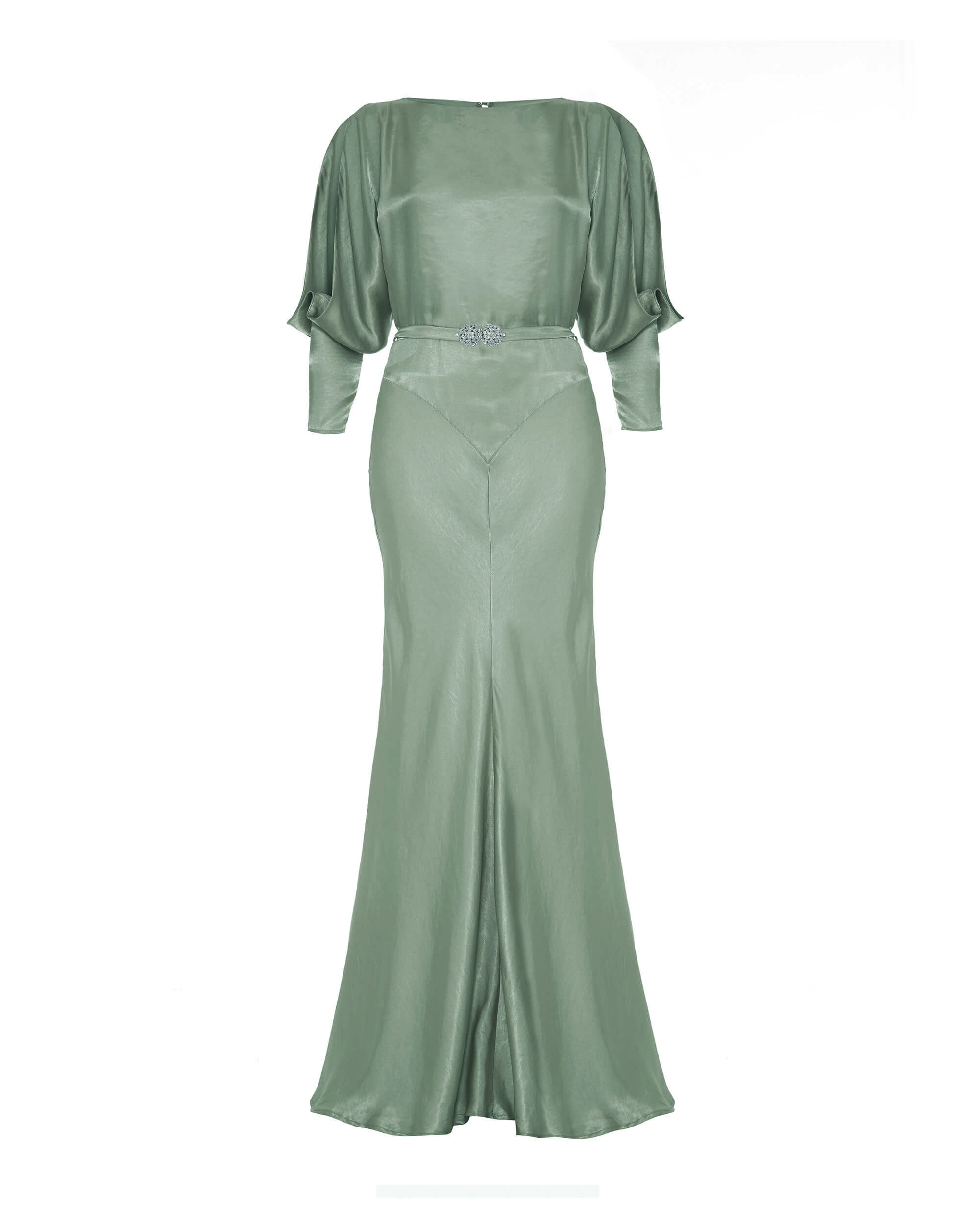 Sage green clearance evening gown