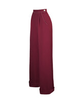 40s Hepburn Pleated Trousers - Berry