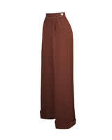 1940s Hepburn Pleated Trousers - Brown