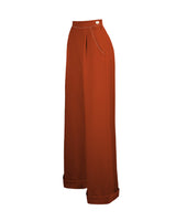 1940s Hepburn Pleated Trousers - Rust