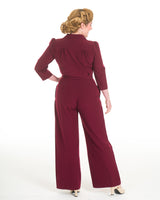 Pretty Retro Jumpsuit - Wine