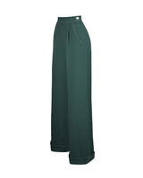 1940s Hepburn Pleated Trousers - Bottle