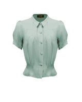 1930s Bonnie Blouse - Duck Egg