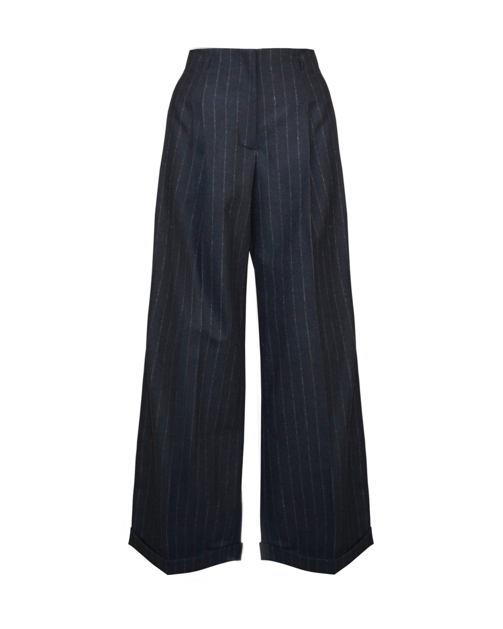 Chalk-stripe trousers beige - Woman - 14 - MANGO | £49.99 | One New Change
