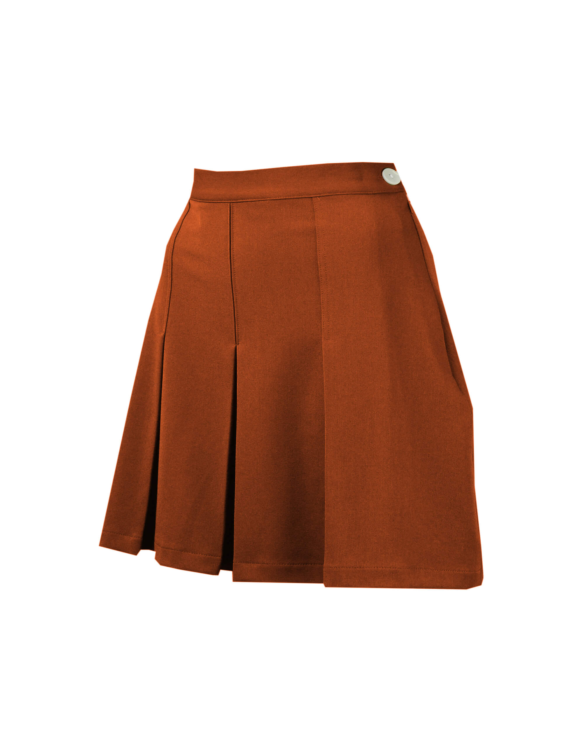 30s Pleated Shorts Rust