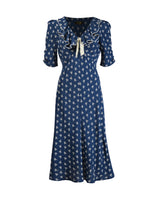 1930s Cora Bias Cut Dress - Wish Print