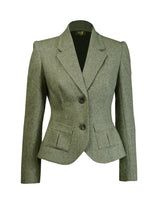 1930s Tailored Jacket - Olive Herringbone