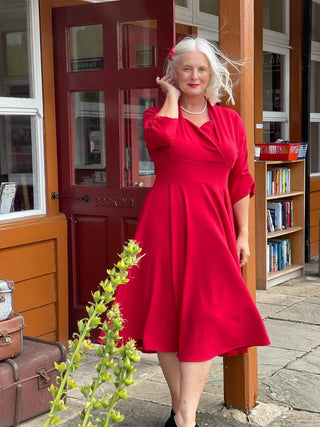 50s Grace Dress - Red