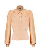 1940s Sweetheart Blouse in Apricot