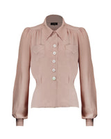 1940s Sweetheart Blouse - Blush