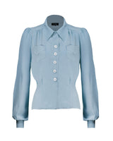 40s Sweetheart Blouse - Powder Blue