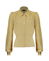 1940s Sweetheart Blouse - Sahara