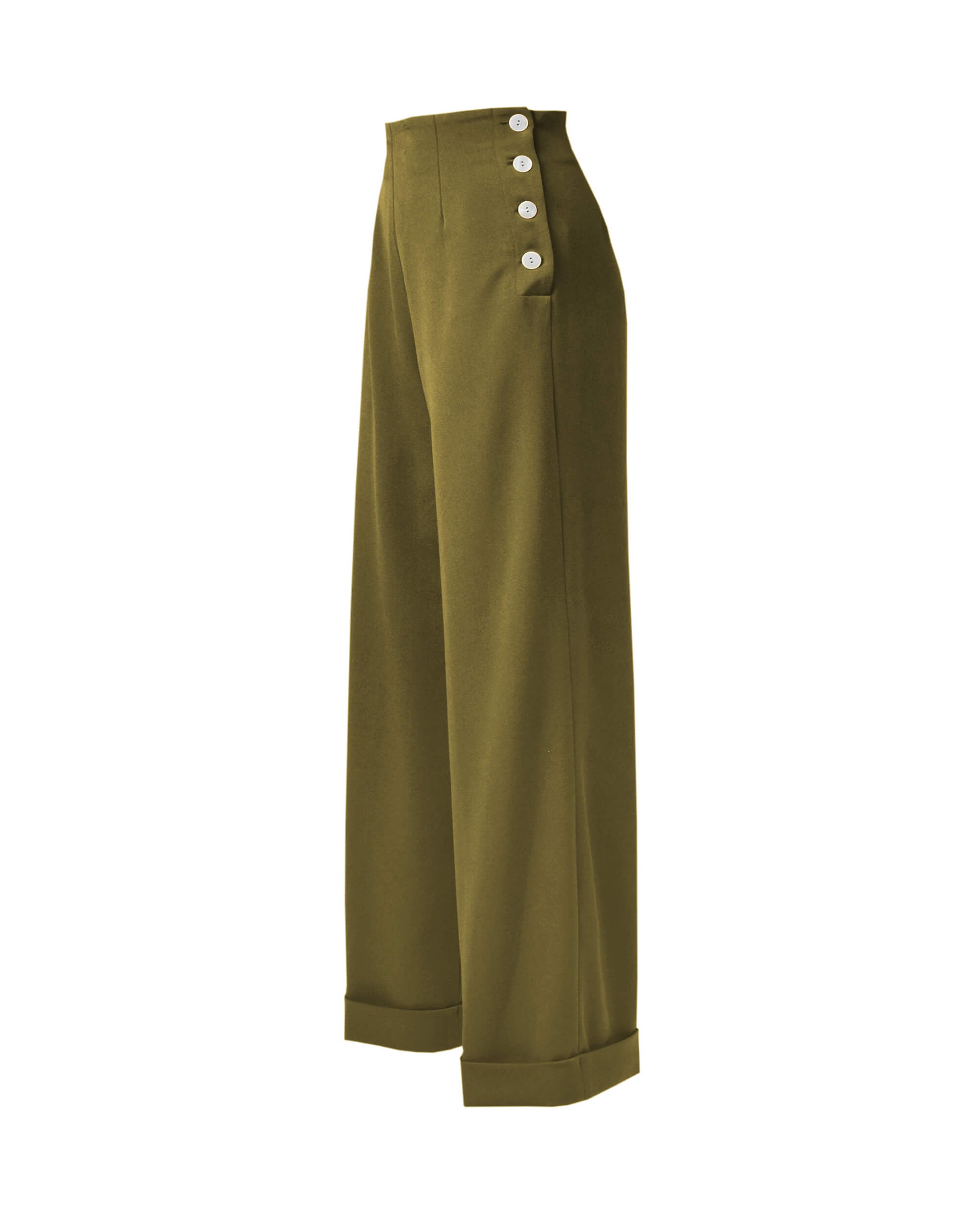 1940s Swing Trousers - Khaki