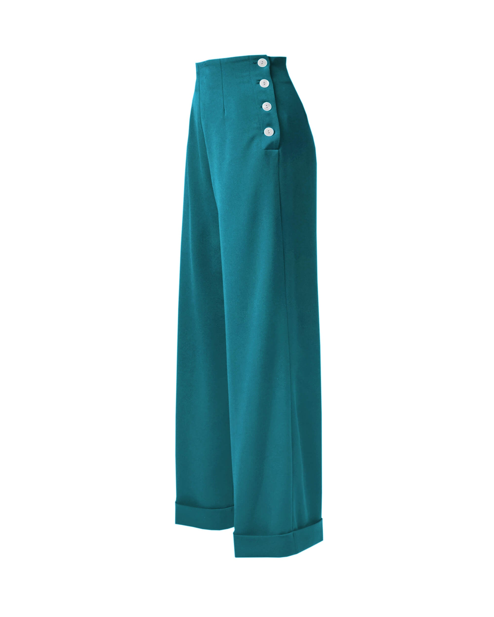 SAILOR DENIM PANTS High Waist 1940's Style Swing Pants 