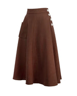 40s Whirlaway Skirt - Brown