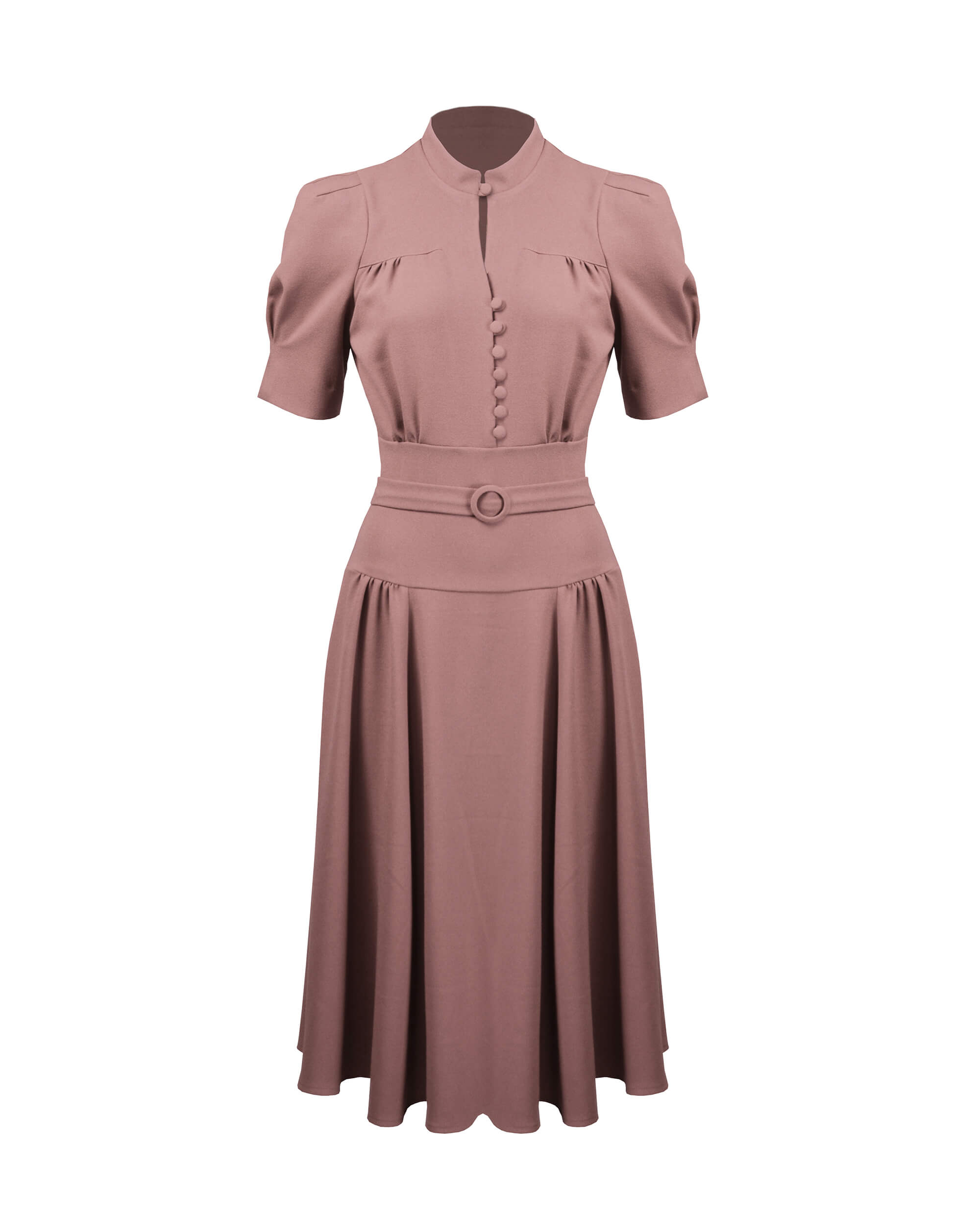 1940s Peggy Dress - Blush