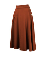 1940s Whirlaway Skirt - Rust