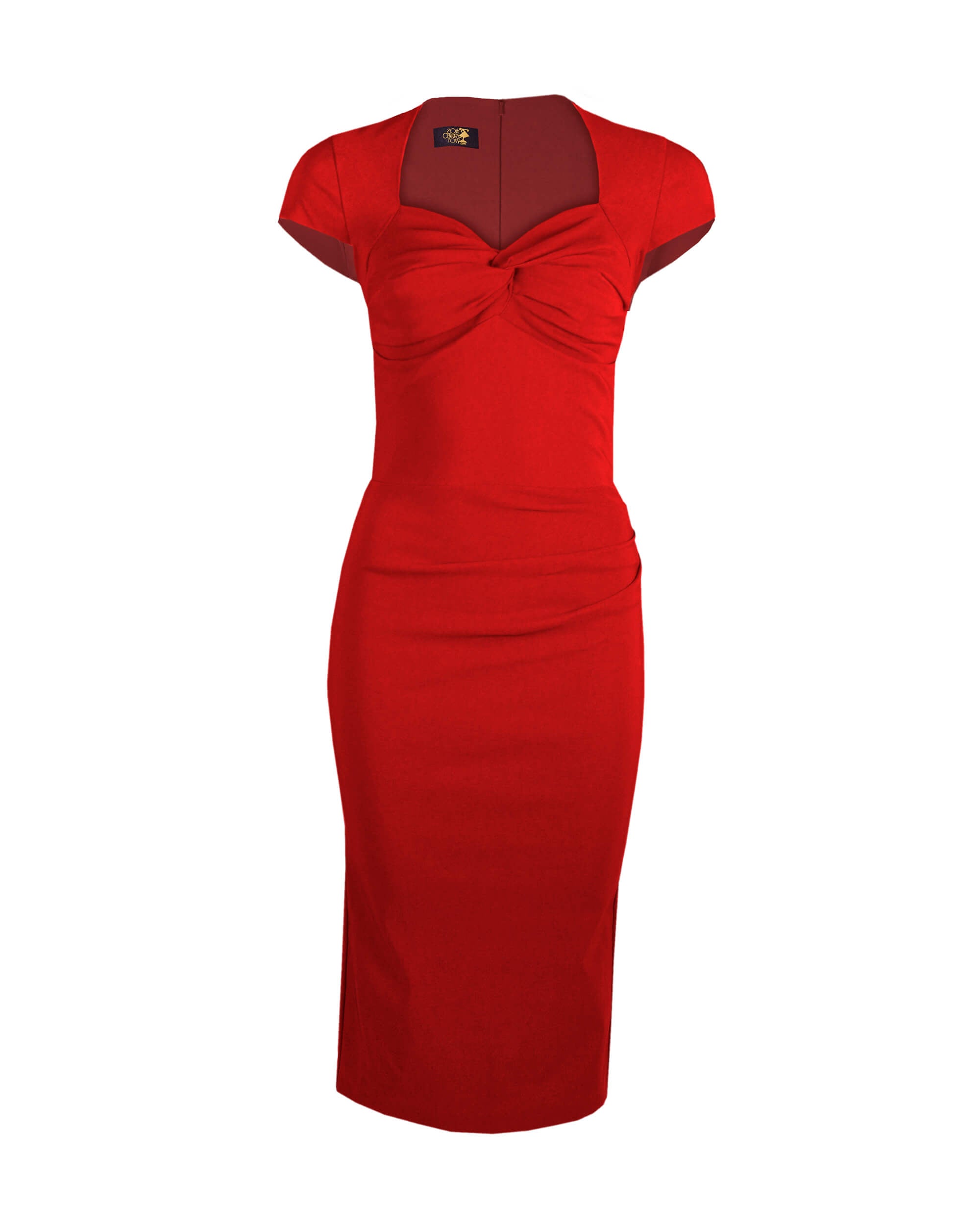 Rita Wiggle Dress in Wine Red – House of Foxy