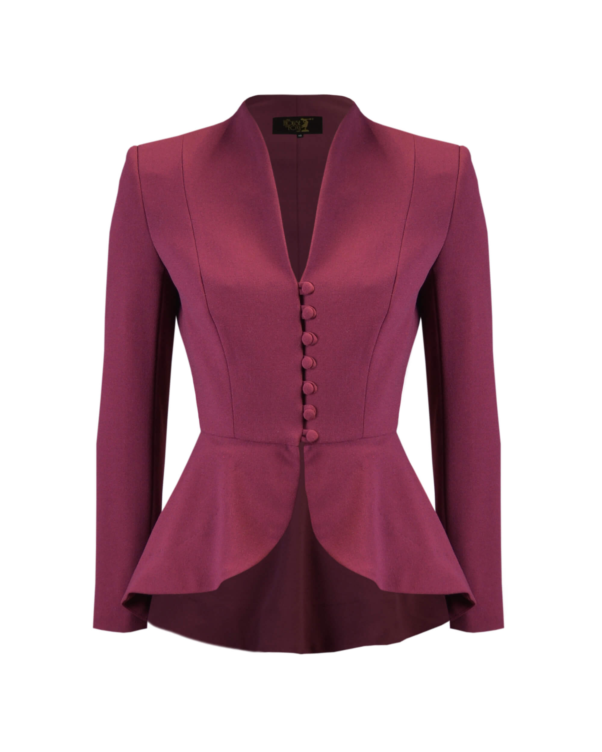 Burgundy hotsell peplum jacket