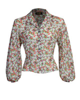 1950s Lola Blouse in Beautyberry Georgette