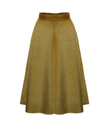 1970s A-line Corduroy Skirt - Tan