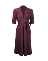 70s Celia Dress - Burgundy