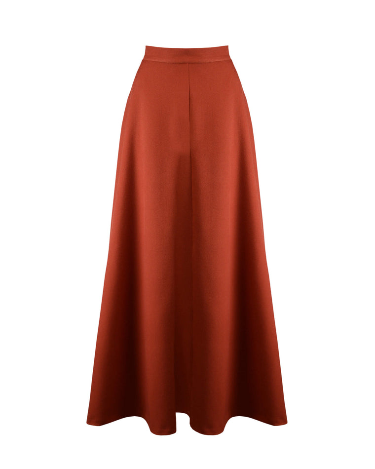 70s Maxi Skirt - Burnt Orange – House of Foxy