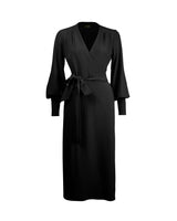 70s Ossie Wrap Dress - Black