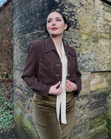 40s Americana Button Jacket - Brown