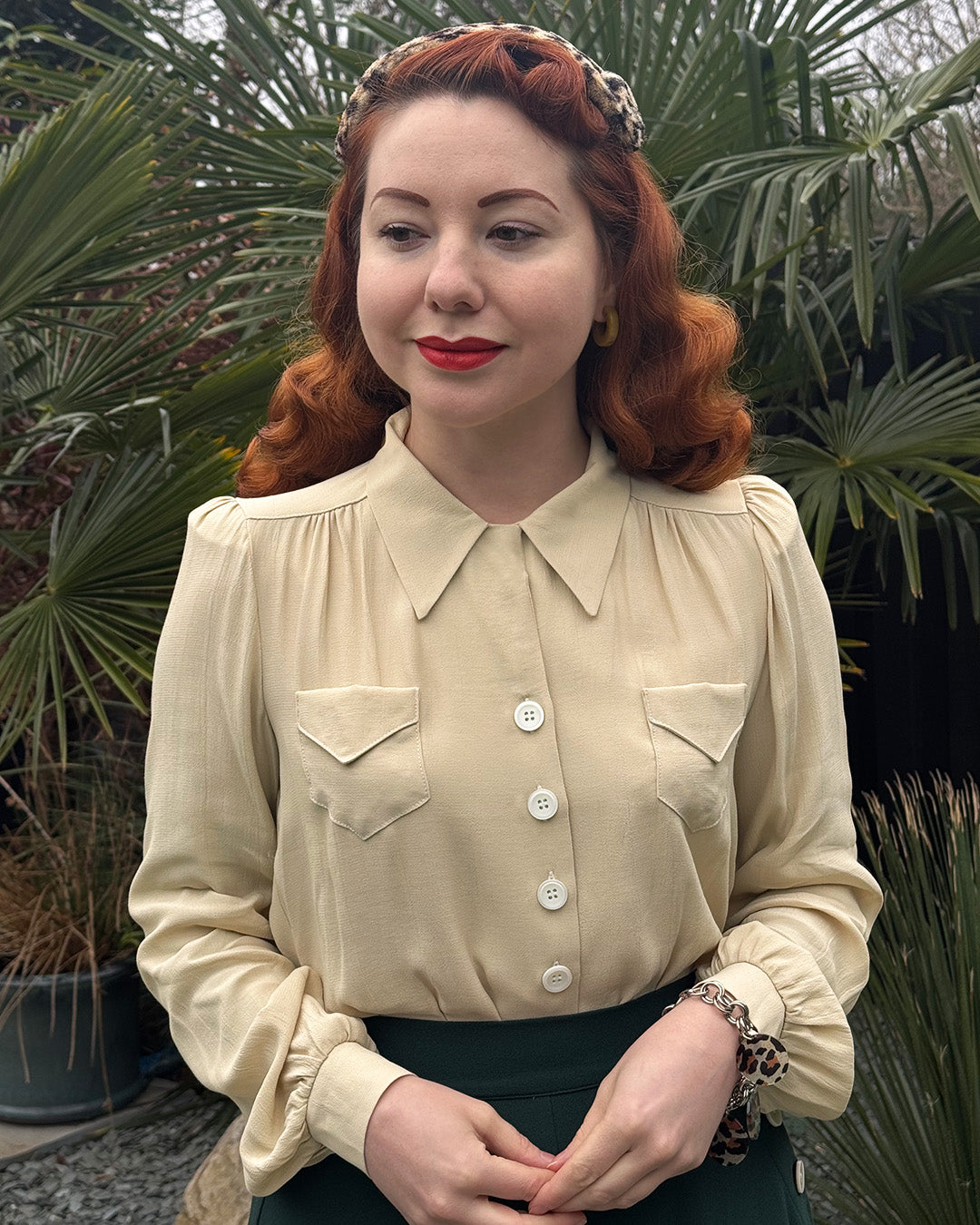 40s Sweetheart Blouse - Antique