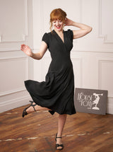 1930s 'Ava' Tea Dress - Ebony