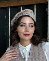 Knitted Beret - Pearl