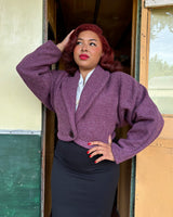 1950s Marilyn Crop Jacket in Mauve Wool