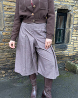 30s Culottes - Brown Herringbone