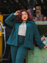 1940s/50s Swing Coat in Racing Green