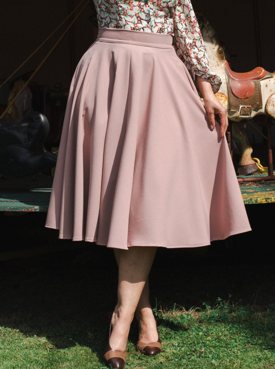 50s Premium Circle Skirt Blush House of Foxy