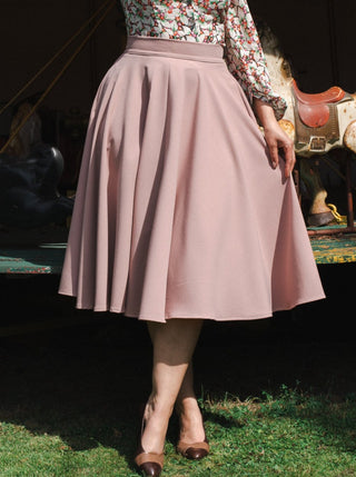 50s Premium Circle Skirt - Blush