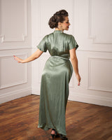 1940s Darnell Evening Gown - Sage