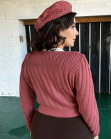 1940s Datemaker Cardigan - Vintage Rose