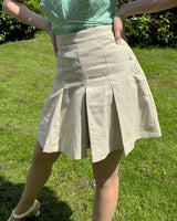 1930s Pleated Shorts - Ecru Natural Fibre