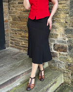 1930s Flutter Skirt - Black