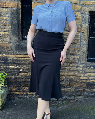 1930s Flutter Skirt - Black