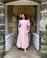 1940s 'Girl Friday' Midi Dress - Blush