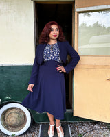 40s Grable Tea Dress - Nightblossom