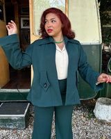 40s/50s Swing Coat in Racing Green