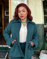 40s/50s Swing Coat in Racing Green