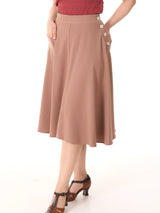 40s Whirlaway Skirt - Warm Taupe