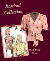 1930s Wrap Blouse - Rosebud