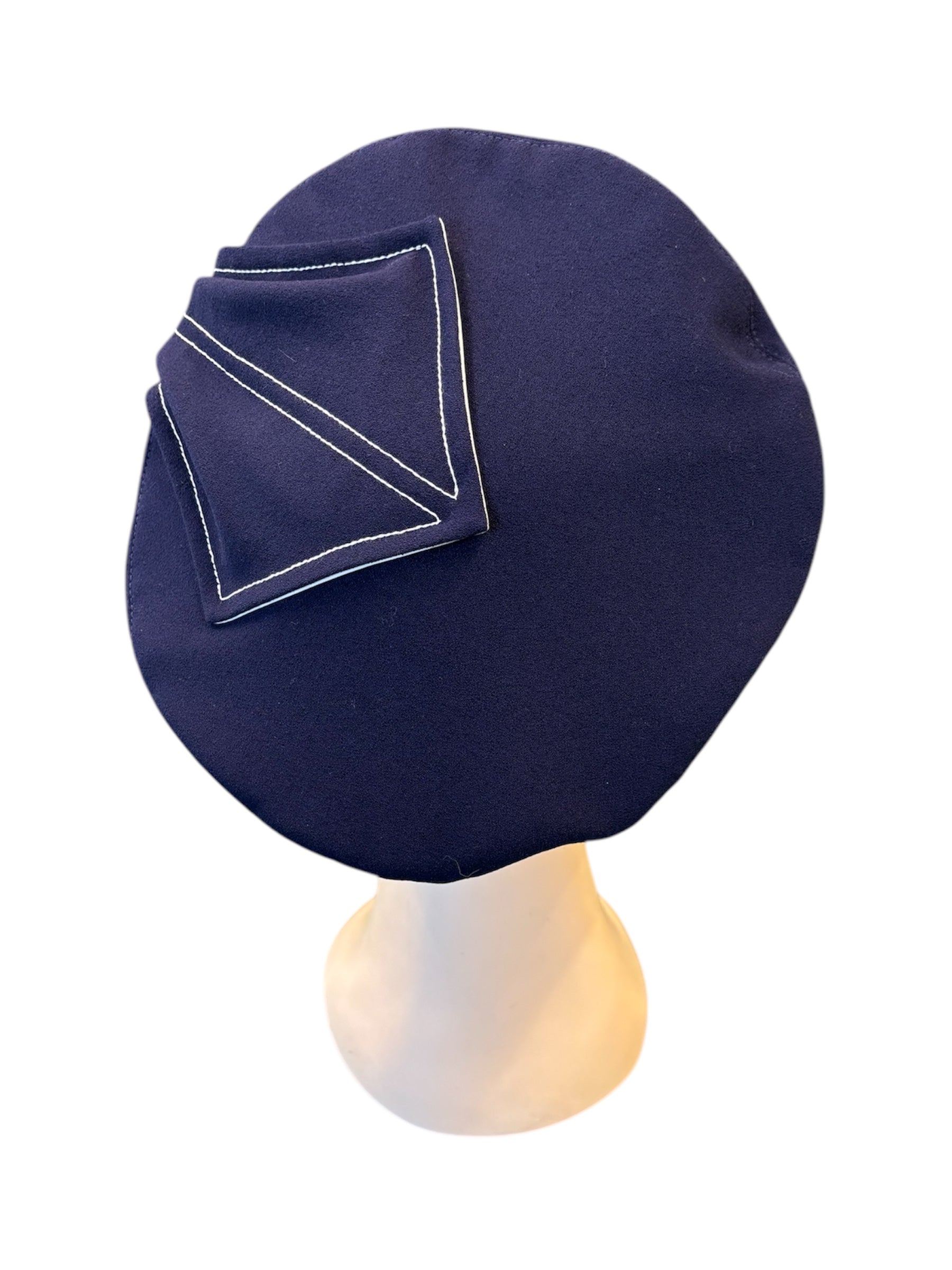 1940s Chevron Beret - Navy